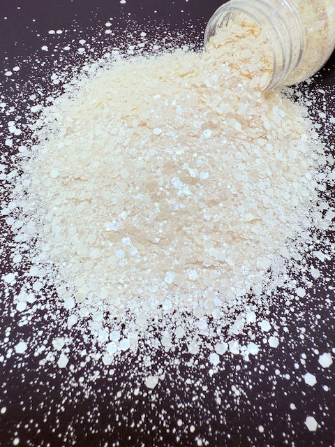 Winter is Coming- Pure White Sparkling Chunky Mixed Glitter