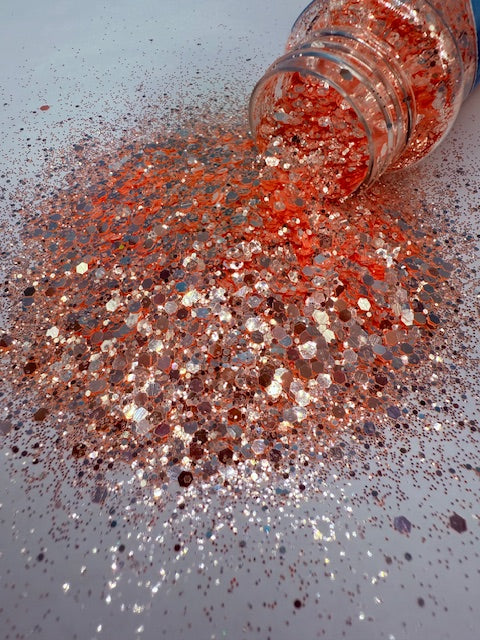 Just Peachy- Peach Chunky Mirror Glitter 8-6