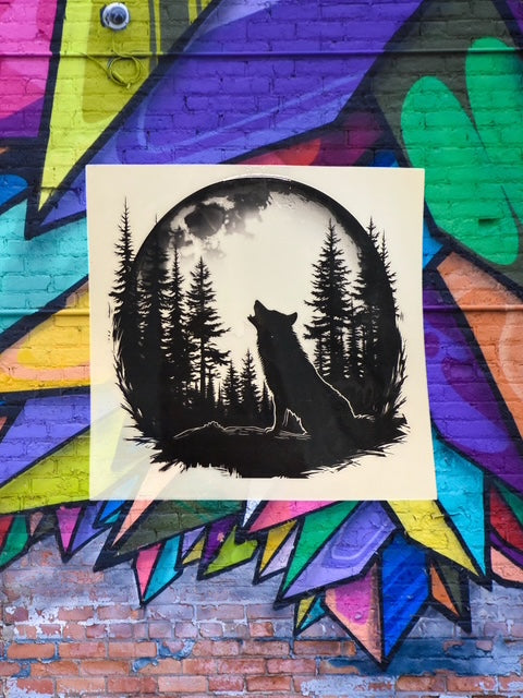 160. Wolf Moon Decal
