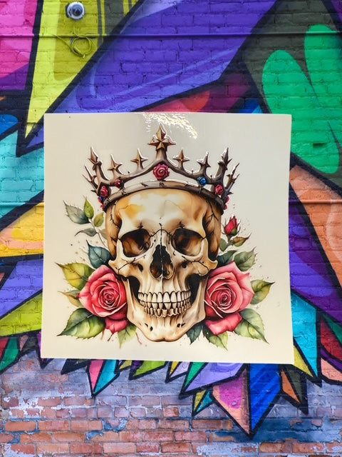 423. Skull Crown Decal