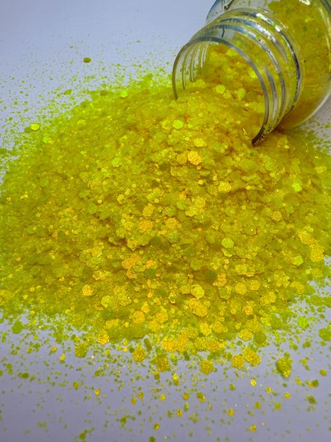 Sunkissed- Yellow Pearl Shimmer Chunky Mixed Glitter 8-5
