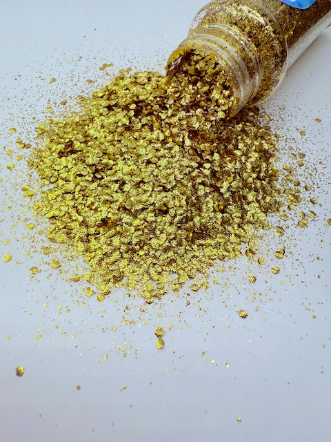 Cinnamon Toast Shot 2 - Gold Metallic Textured Chunky Mixed Glitter 12-5