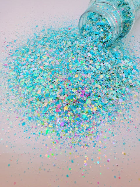 Frostbite - Icey Blue Pink Purple Yellow Chunky Mixed Glitter 12-3