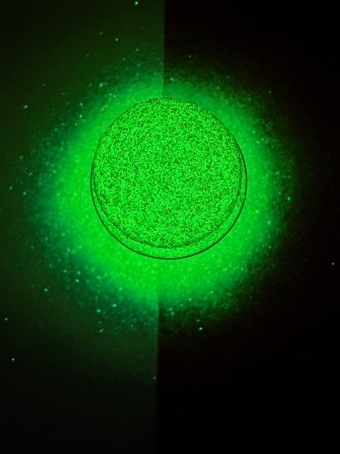Supernatural- Iridescent White Rainbow Fine Glitter- GREEN GLOW