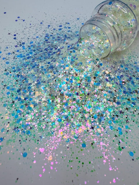 Starry Night- Opal Star Color Shift Chunky Mixed Glitter 5-5