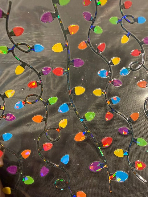 J. ELEMENT SHEET- HOLOGRAPHIC Christmas Light Strings