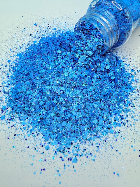 Beach Bum - Blue Custom Mixed Chunky Glitter 8-1