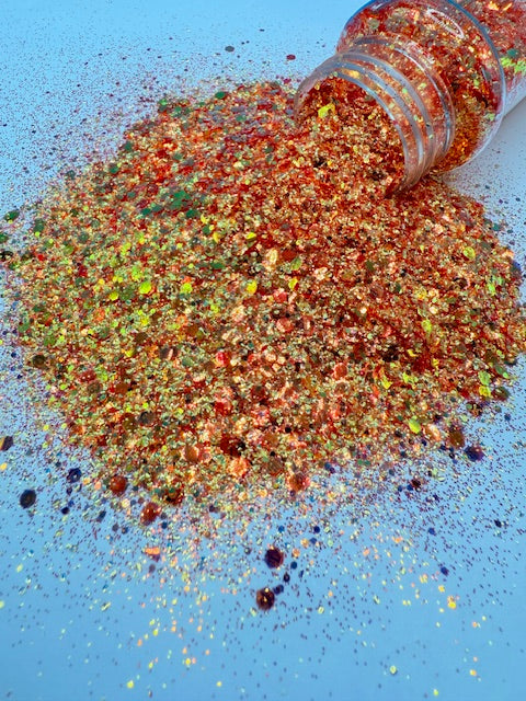 Endless Summer - Orange Diamond Series Chunky Custom Mixed Glitter 8-3