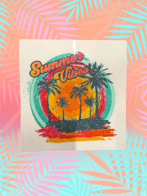 525. Summer Vibes Retro Decal
