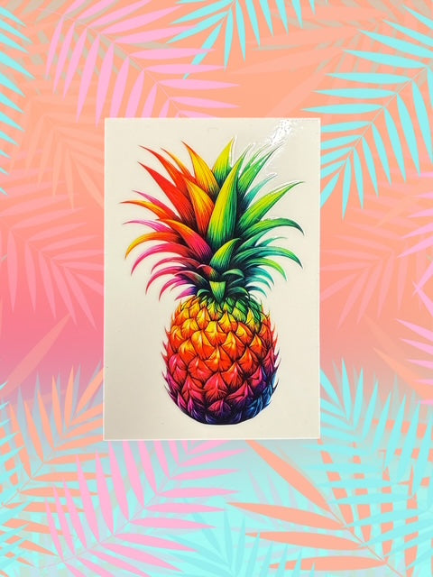 503. Rainbow Pineapple Decal