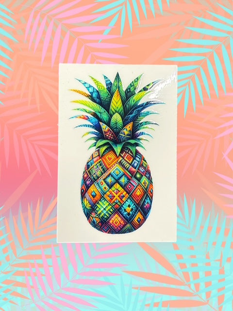 526. Colorful Abstract Pineapple Decal