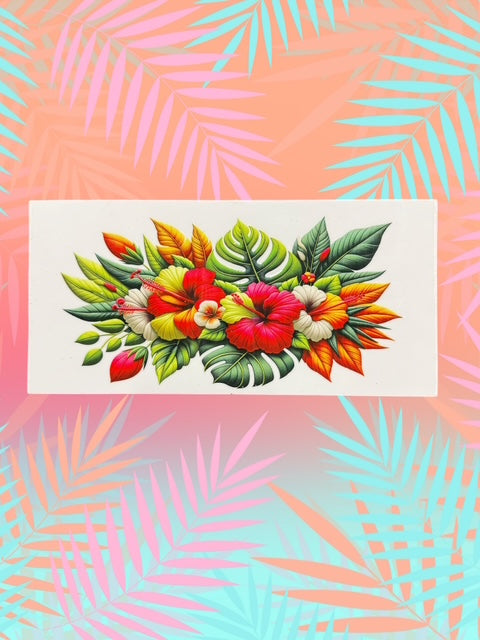 517. Floral Tropical UVDTF