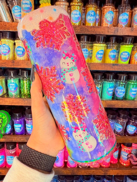 30oz Rainbow Snowflake Tumbler