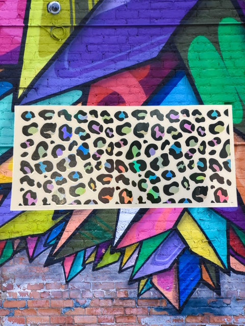 162. Holographic Rainbow Leopard Spots UVDTF