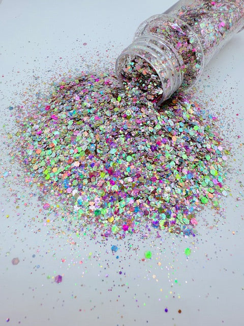 Chromatic Crown- Rainbow Color Shift Chunky Mixed Glitter 12-7