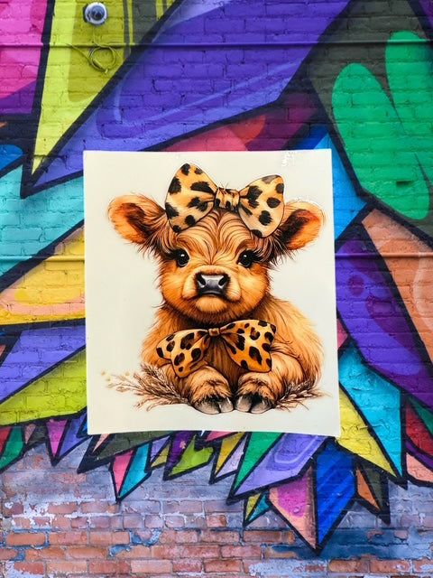 431. Baby Leopard Cow Decal