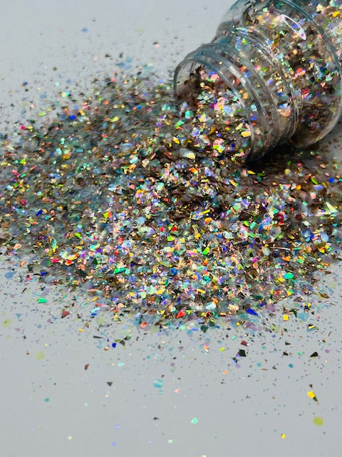 Hundo - Gold Holographic Crushed Glass Glitter 7-4