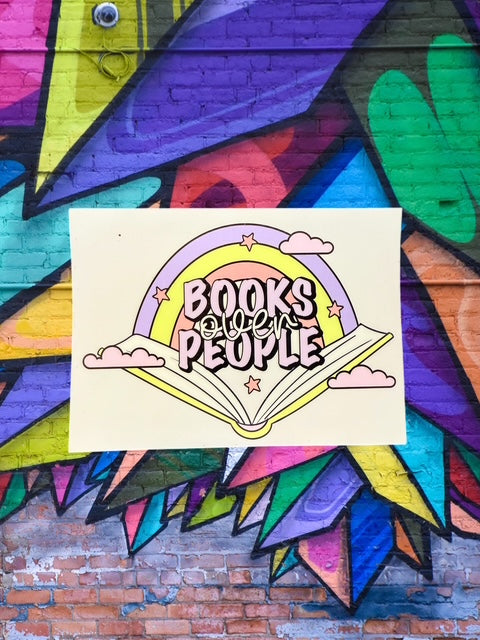536. Books Over People Decal
