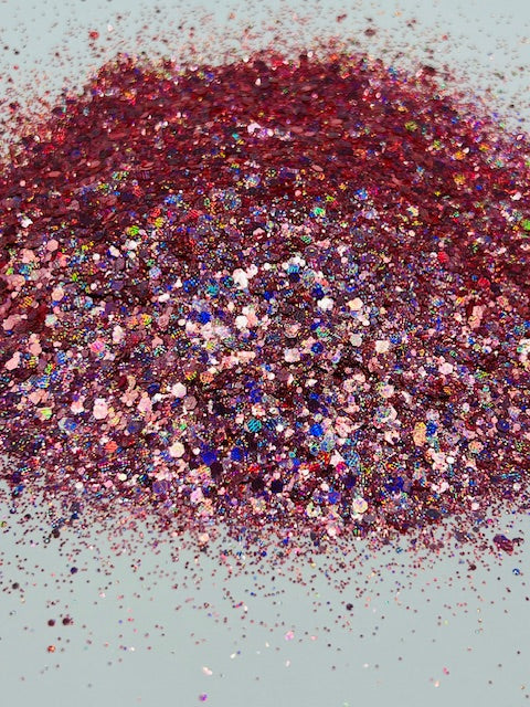 Kamikaze - Textured Holographic Rose Gold Chunky Mixed Glitter 7-3