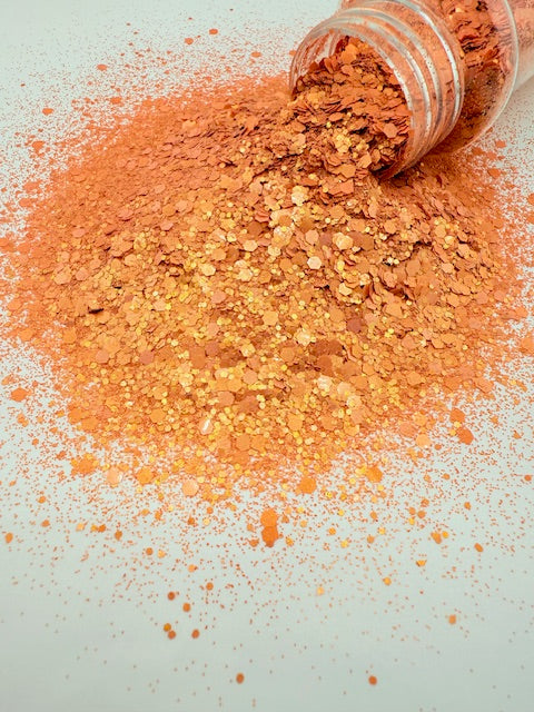 Tuscan Pearl- Pastel Burnt Orange Chunky Mixed Glitter 3-2