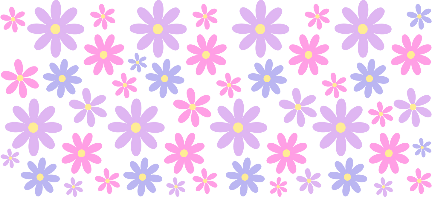 412. Pink & Purple Daisy UVDTF