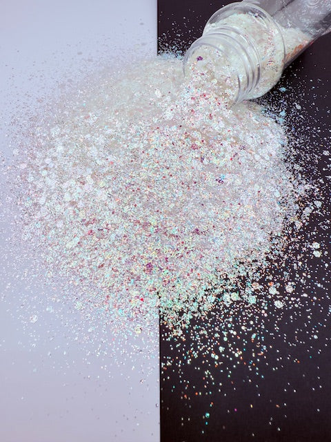Pearl Promise- White Color Shift Pearl Textured Chunky Mixed Glitter 12-8