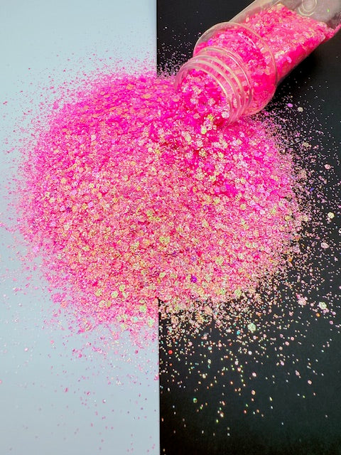 Boujee Blush- Textured Pink Color Shift Chunky Mixed Glitter 12-6