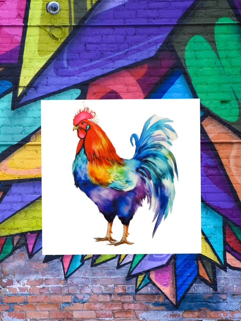 384. Watercolor Rooster