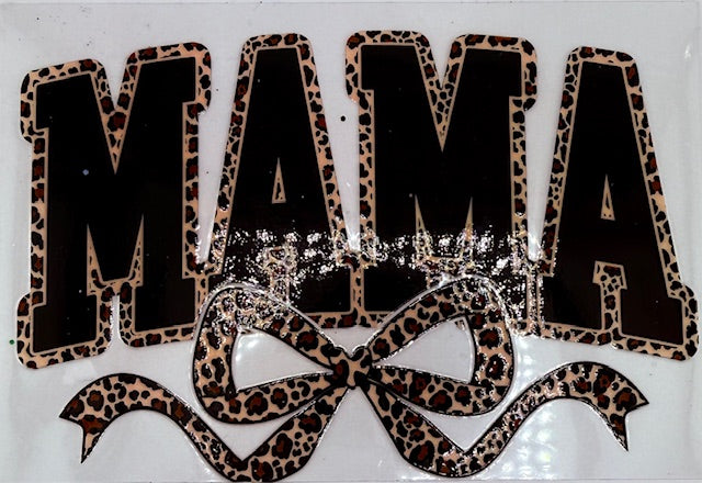 348. Leopard Mama Bow Decal
