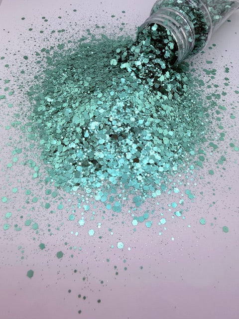 Dark Sage Alloy- Sage Flat Metallic Chunky Mixed Glitter 13-8