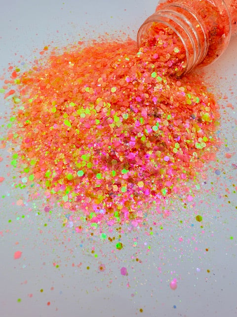 Bahama Mama- Yellow and Pink Custom Mixed Chunky Glitter 5-4