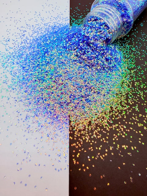 Bubble Glitter 26- Blue Color Shift Iridescent Mini Chunky Glitter 13-3