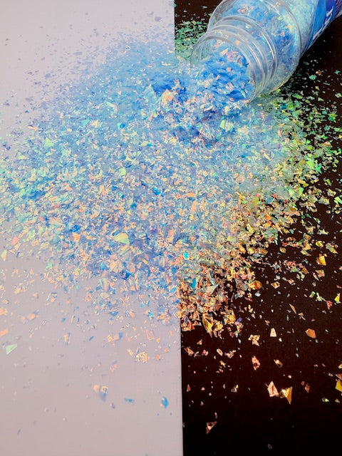 Ice Palace- XL Iridescent Blue Crushed Glass Glitter 13-3