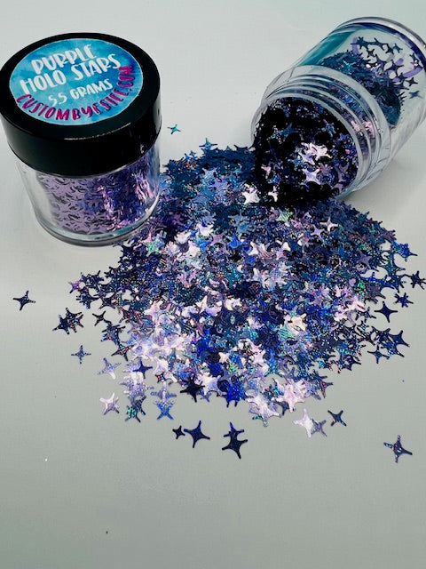 Purple Textured Holo Galaxy Stars 3-5