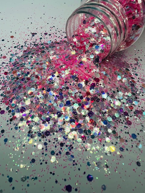 3AM- Pink Mirrored Chunky Mixed Glitter 3-5