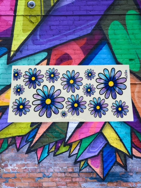 194. Blue Purple Daisy UVDTF