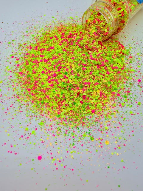 Wild Citrus- Neon Green Pink Yellow Chunky Custom Mixed Glitter 14-2