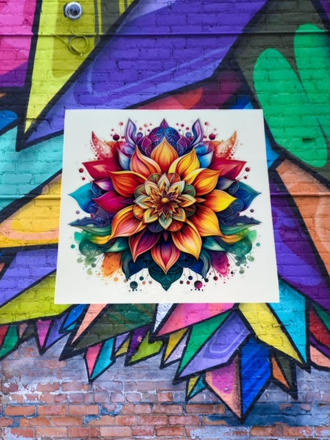 208. Rainbow Mandala Decal