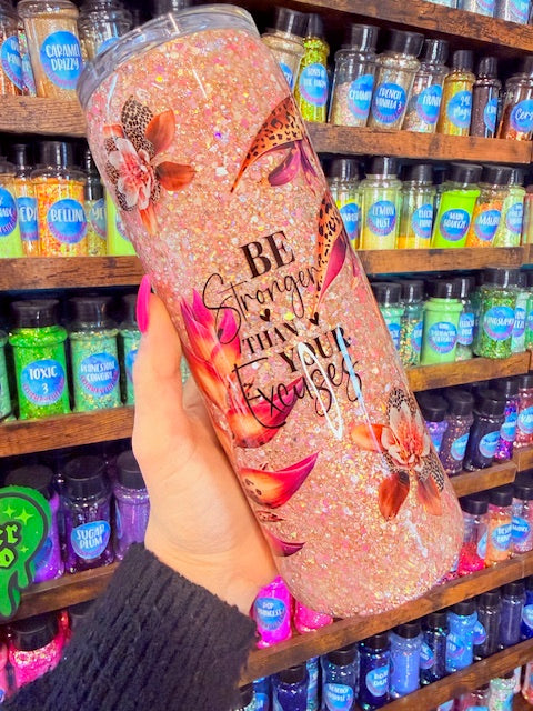 20OZ SKINNY LEOPARD FLOWERS TUMBLER