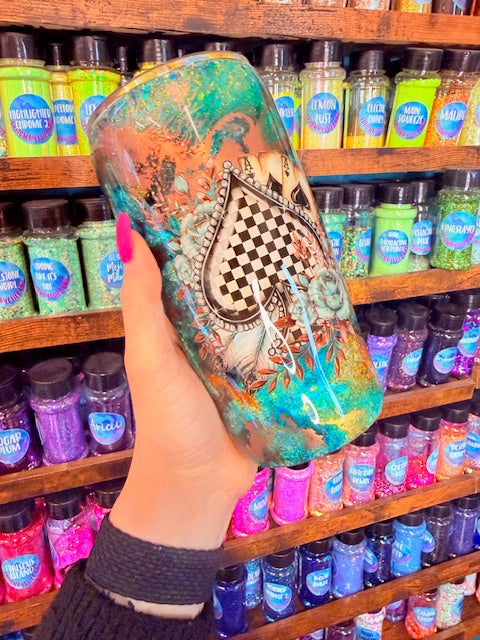 20OZ ACE OF SPADES INK SWIRL TUMBLER