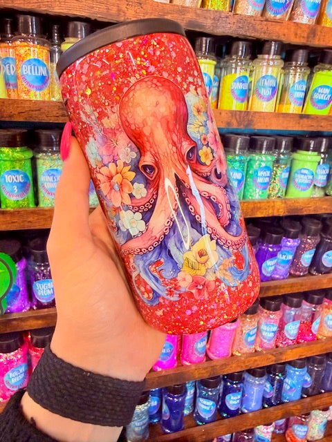 12OZ SKINNY OCTOPUS TUMBLER KOOZIE