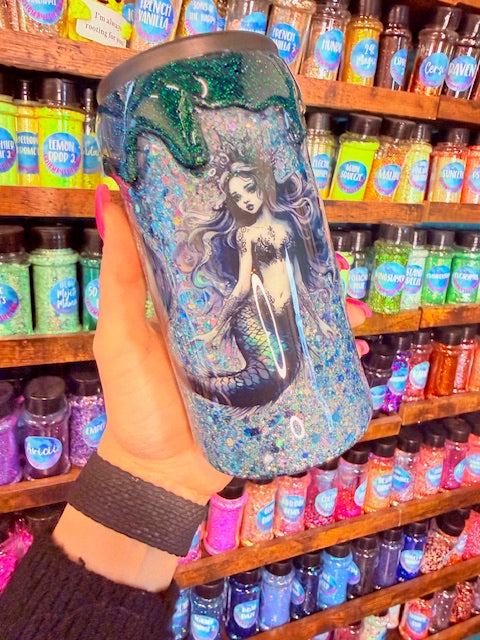 12OZ SKINNY KOOZIE TUMBLER GOTHIC MERMAID