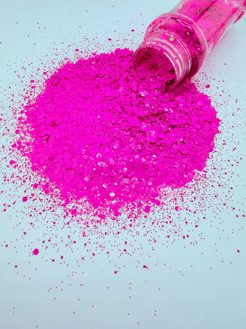 Flamingo Fuchsia- Fuchsia Pink Chunky Mixed Glitter 14-5