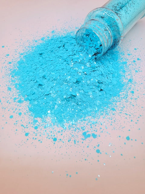 Saltwater Breeze- Coastal Blue Chunky Mixed Glitter 14-4