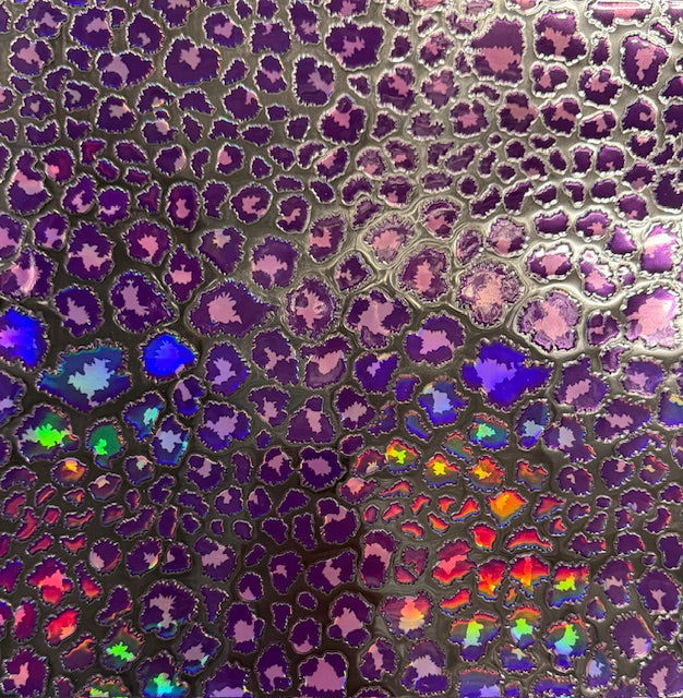 B21. ELEMENT SHEET- HOLOGRAPHIC Purple Leopard Print
