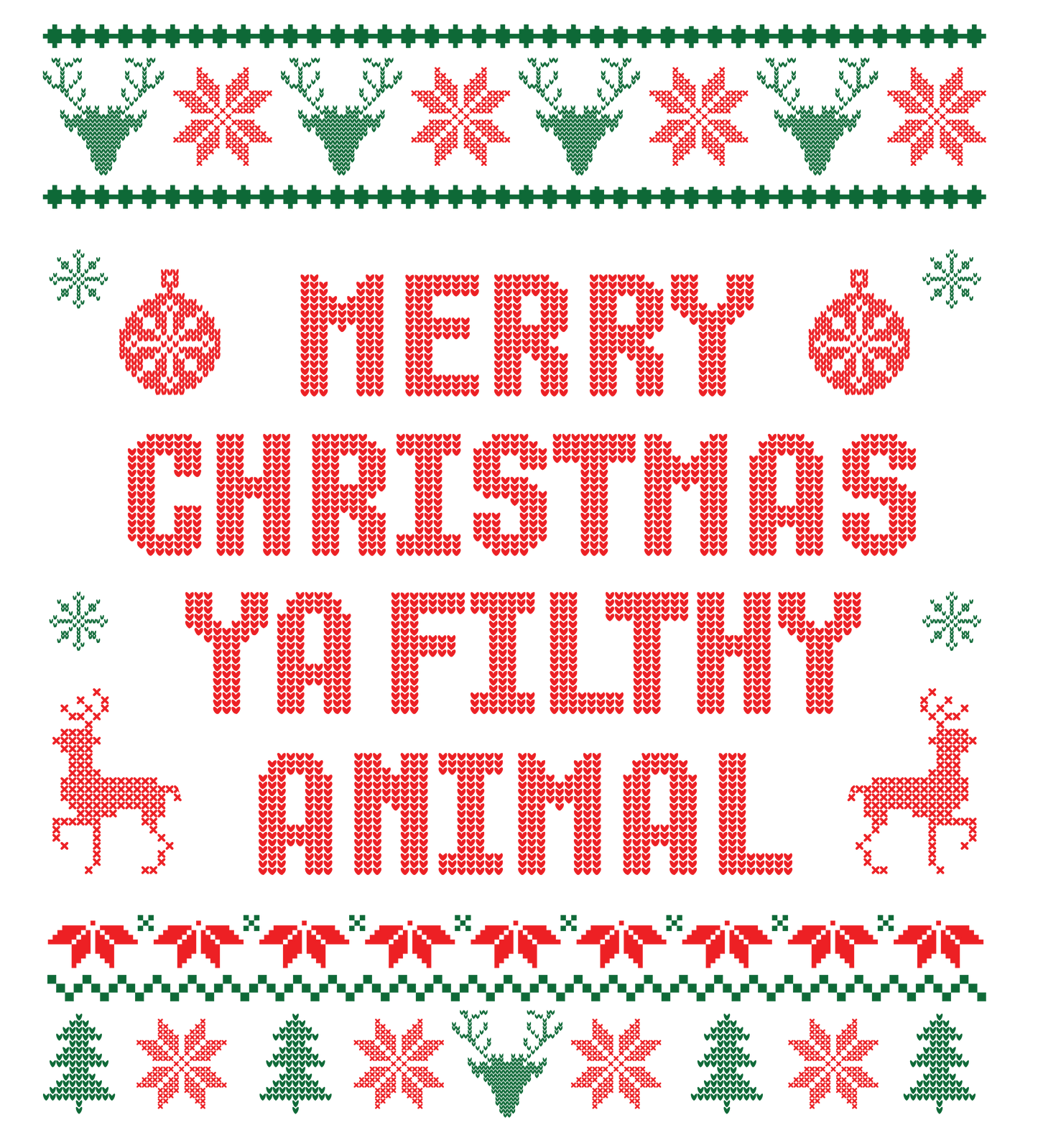 TT. Merry Christmas Ya Filthy Animal Decal