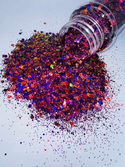 Oktoberfest - Purple Orange Mixed Glitter 5-1