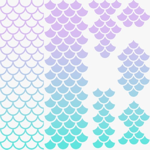B14. ELEMENT SHEET- HOLOGRAPHIC Mermaid Scales