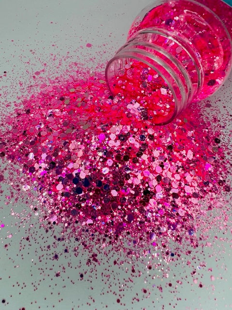 Pinky Promise - Chrome Pink Chunky Mixed glitter 4-7