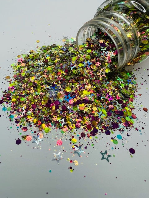 Space Hippie - Custom Mixed Color Shift Shape Partial Glow Glitter 3-1